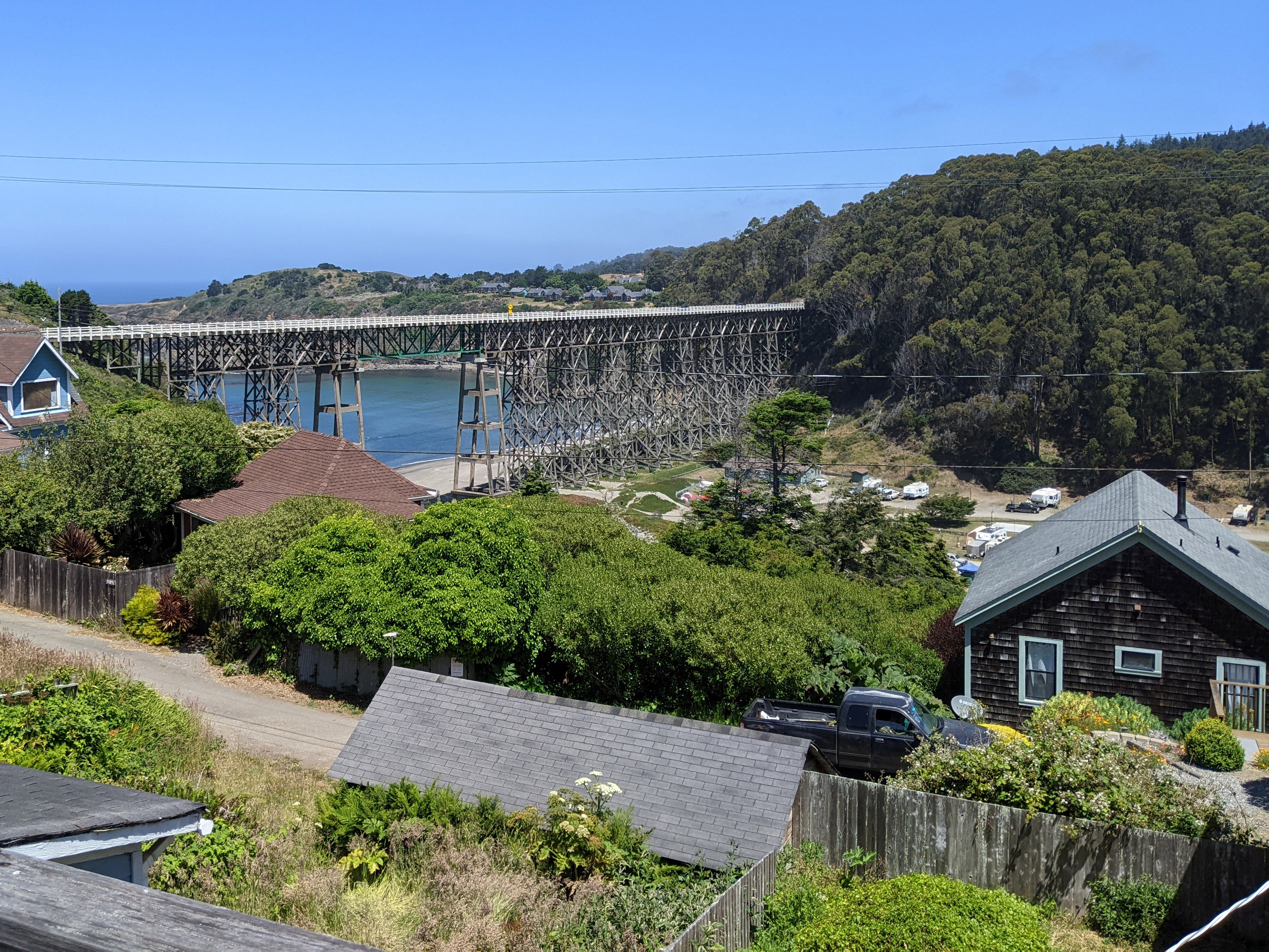 Ocean, River, and Bridge View